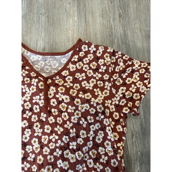 Little Sleepies Mocha Blossom Bamboo Pajama Set Women's Size Medium - Picture 2 of 9